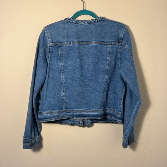 Habitual Women's Braided Denim Jacket Size XL - Picture 2 of 9